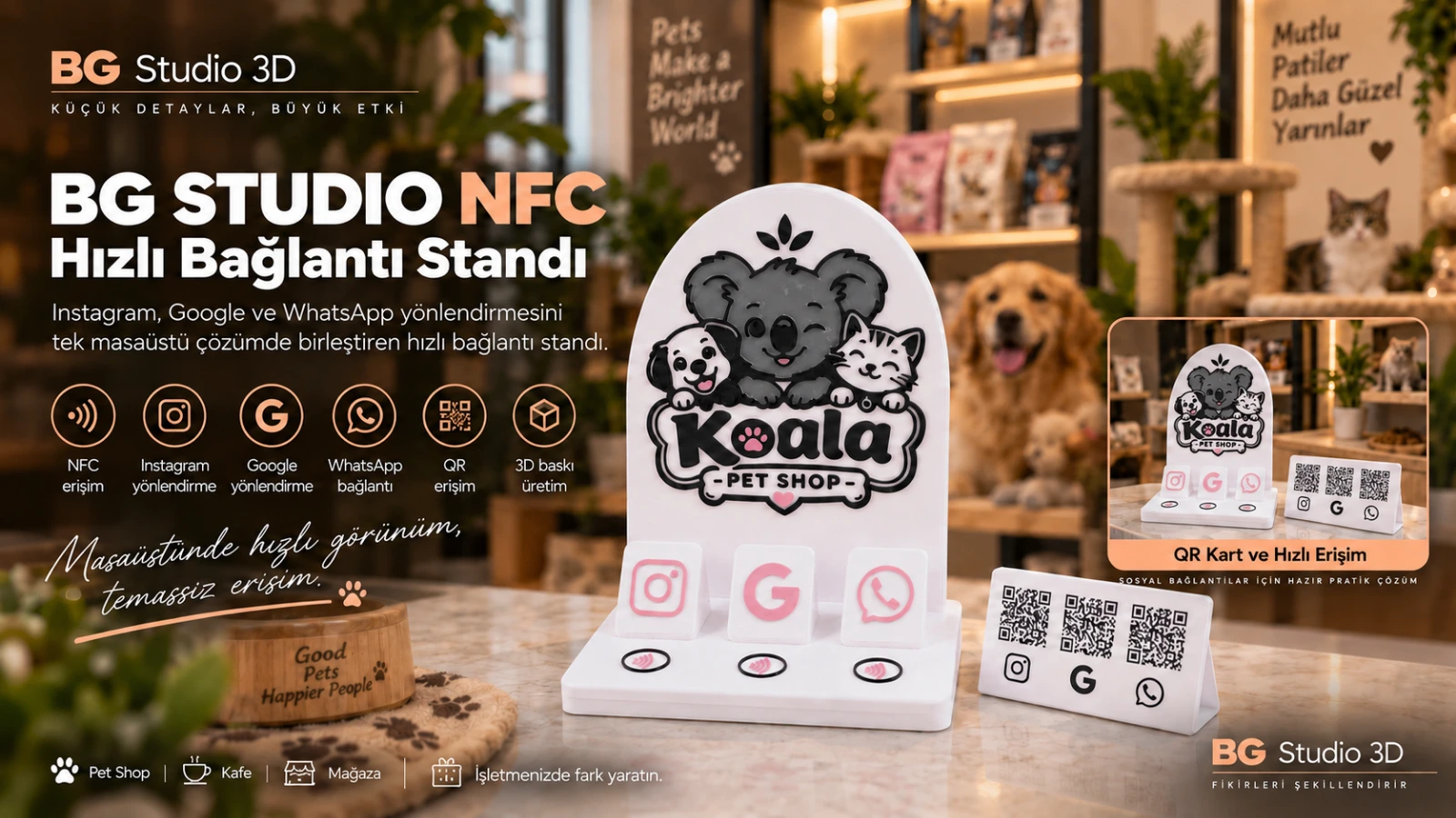 BG Studio NFC Hızlı Bağlantı Standı