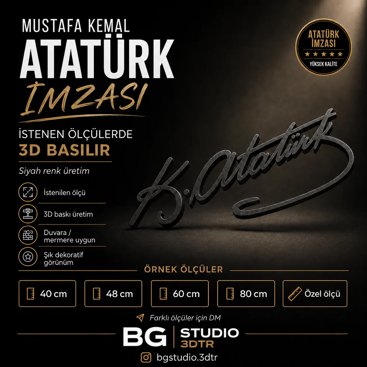 Atatürk İmzası ürün afişi