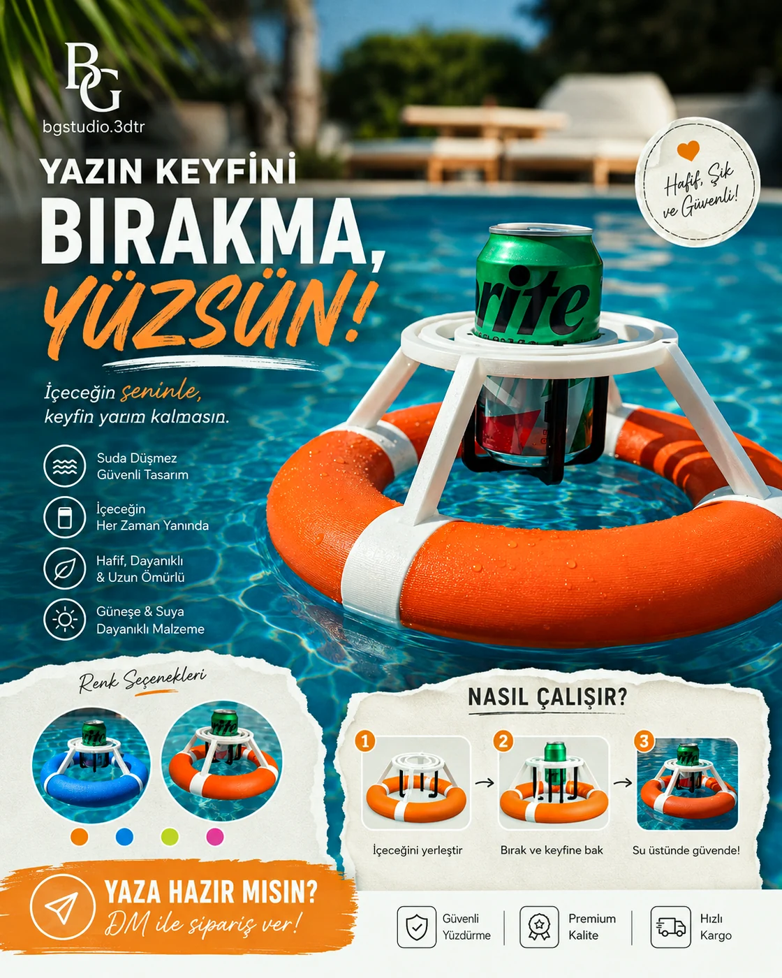 Yüzen Havuz İçecek Tutucu ürün afişi